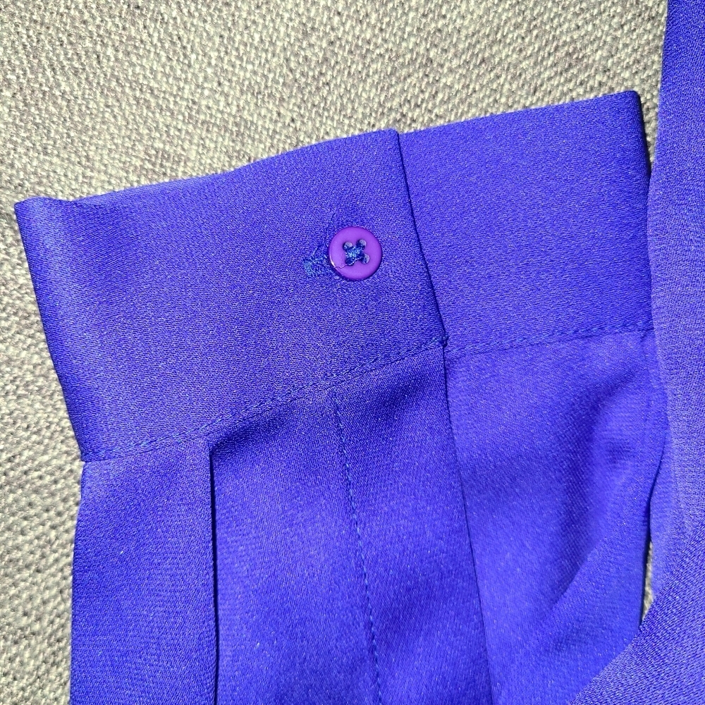 Diane Von Furstenberg royal blue long sleeve silk lycra midi dress 8 FRANCESCA - Picture 12 of 16